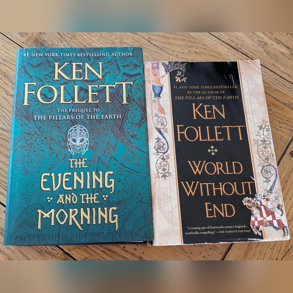 Ken Follett 2 Book Set - World Without End and The Evening And The Morning